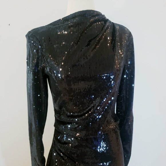 Zara Black Sequin Party Dress - Picture 9 of 16
